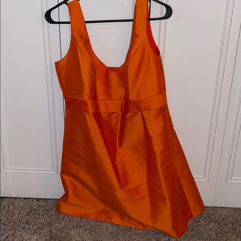 Orange tank formal dress